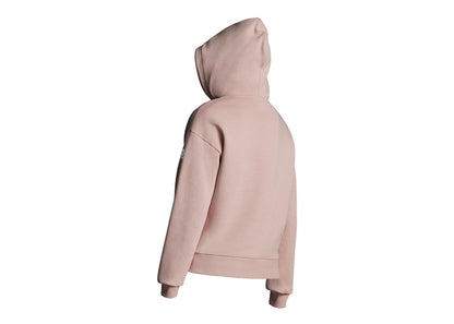 Moncler Women's Metallic Spray Effect Logo Print Hoodie Petal Pink