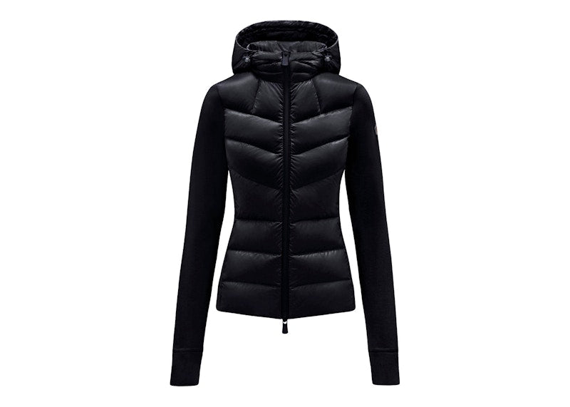 Moncler Women's Padded Fleece Hoodie Black