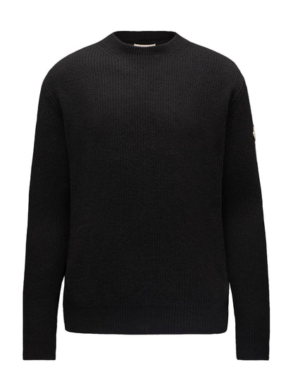 Moncler Wool and Cashmere Knit Sweater Black