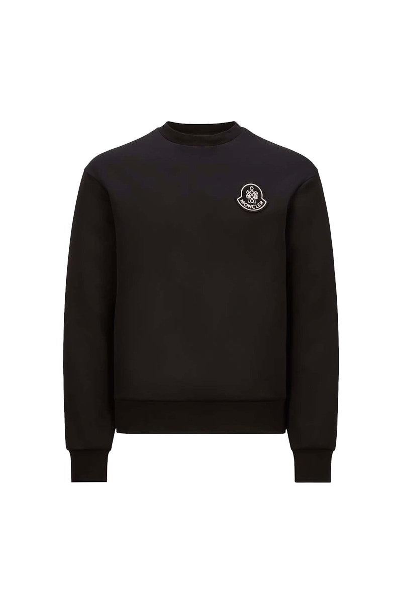 Moncler Year of the Snake Patch Neoprene Sweatshirt Black