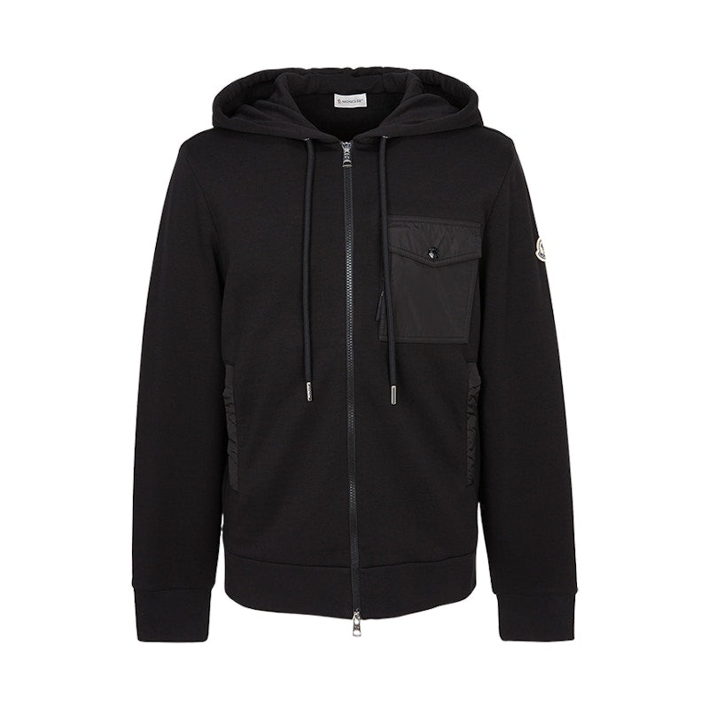 Moncler Zip Up Sweatshirt Black