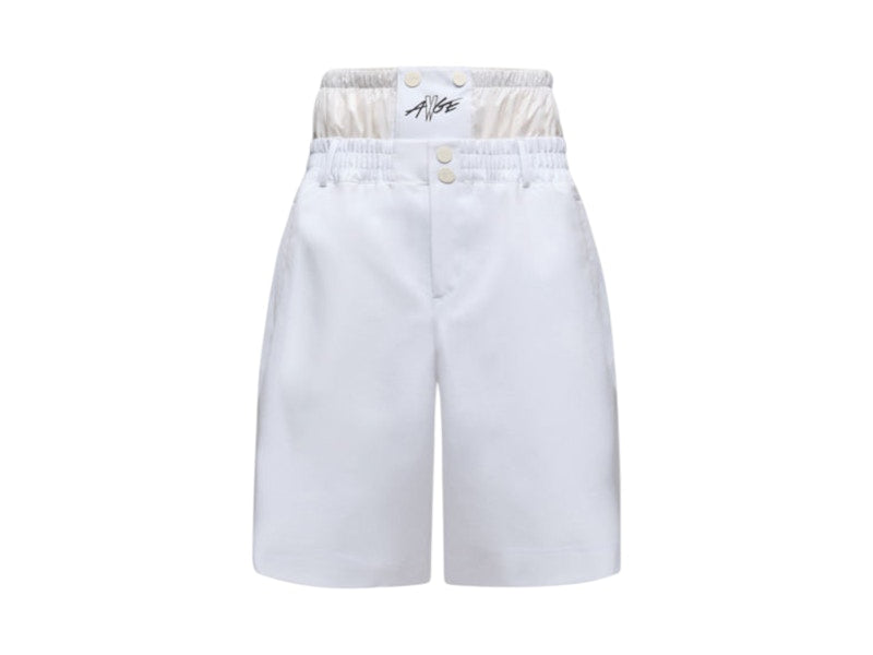 Moncler x A$AP Rocky Logo Print Shorts White