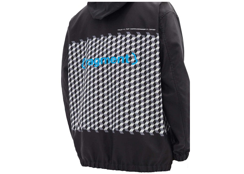 Moncler x Fragment Kaplan Hooded Tile-Print Windbreaker Black
