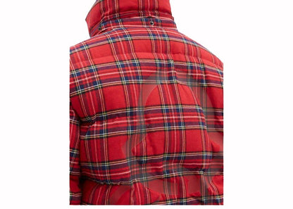 Moncler x Fragment Mayak Oversized Tartan-Flannel Quilted Down Jacket Red