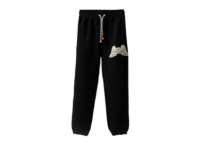 Moncler x Palm Angels Anels Wing Logo Sweatpants Black White