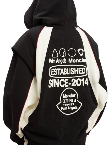 Moncler x Palm Angels Crest Hoodie Black/White
