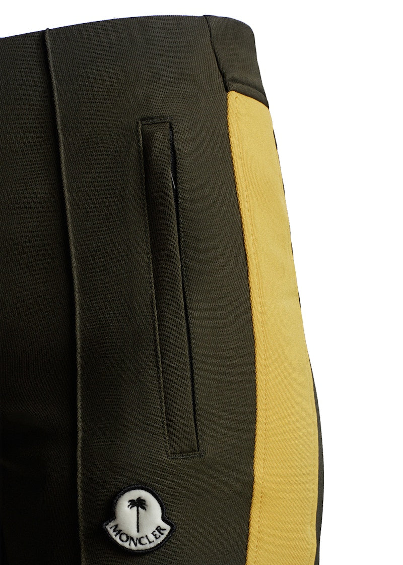 Moncler x Palm Angels Flared Gabardine Trousers Army Green