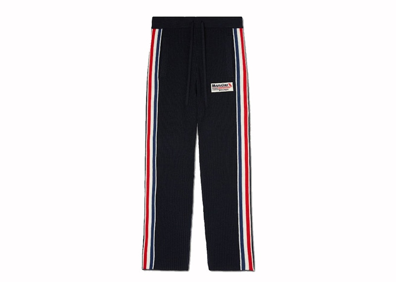 Moncler x Palm Angels Knit Racing Pants Navy Blue/White