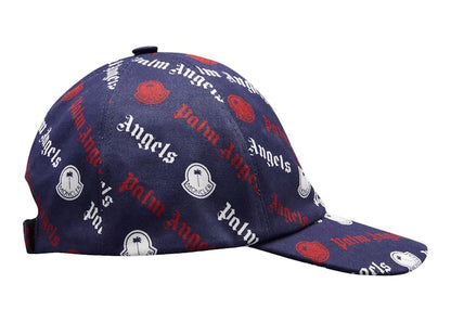 Moncler x Palm Angels Logo Print Baseball Cap Blue/Black/White