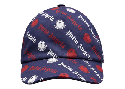 Moncler x Palm Angels Logo Print Baseball Cap Blue/Black/White