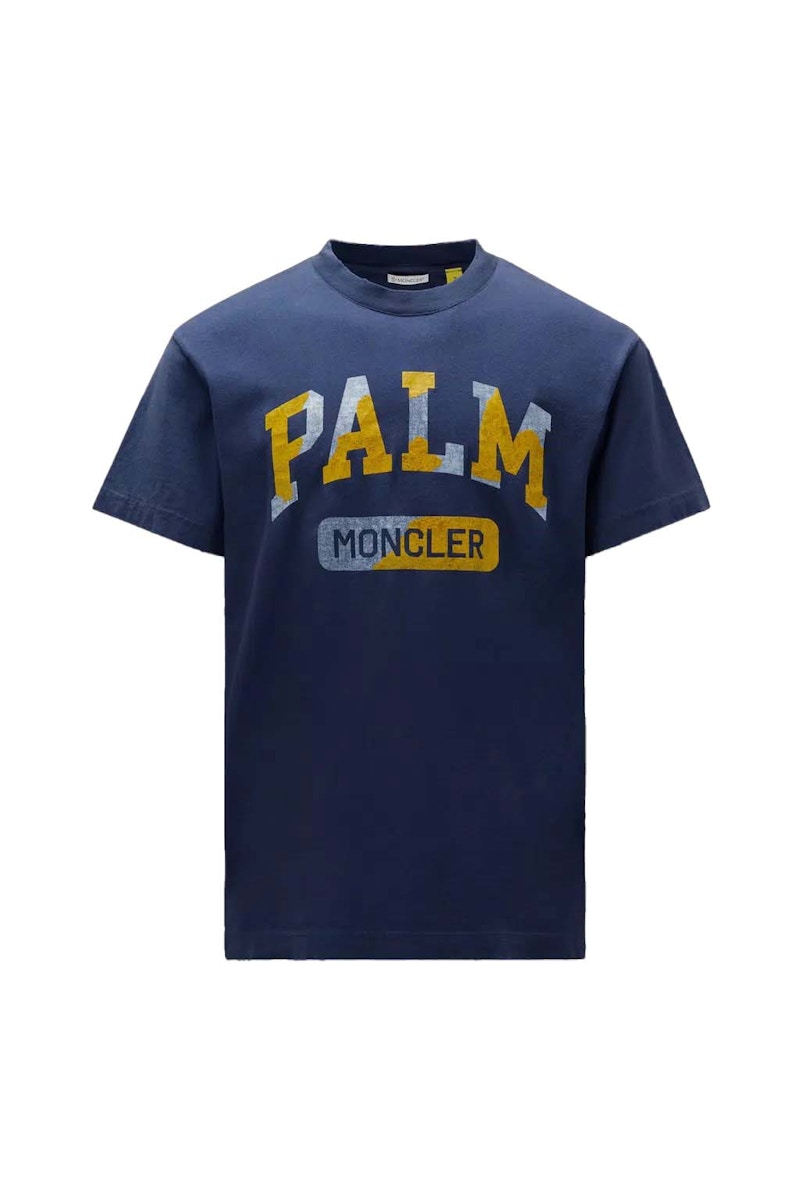 Moncler x Palm Angels Logo T-Shirt Navy Blue