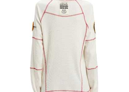 Moncler x Palm Angels Long Sleeves Racing T-Shirt White/Black