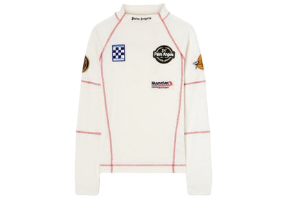 Moncler x Palm Angels Long Sleeves Racing T-Shirt White/Black