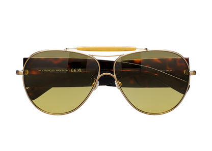 Moncler x Palm Angels Metal Sunglasses Shiny Brass/Shiny Mustard Yellow