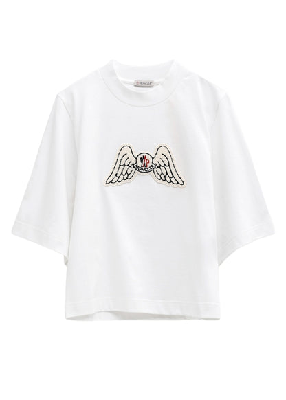 Moncler x Palm Angels Mock Neck Wings T-Shirt White