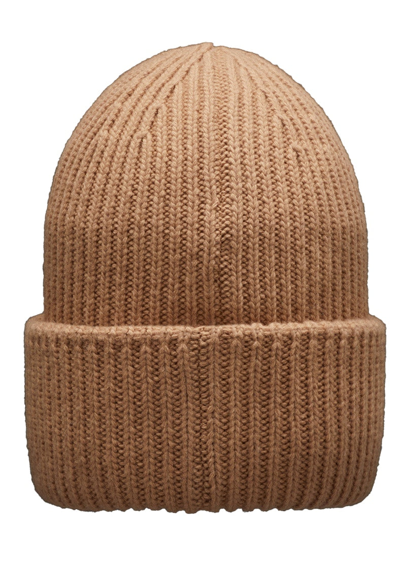 Moncler x Palm Angels Patched Ribbed Beanie Camel