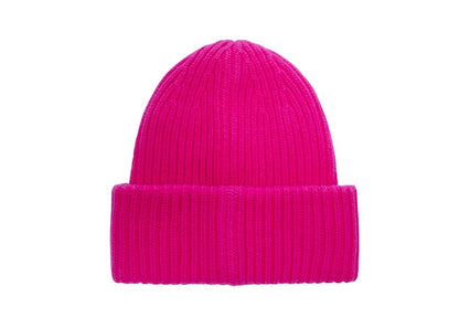 Moncler x Palm Angels Patched Ribbed Beanie Fucshia