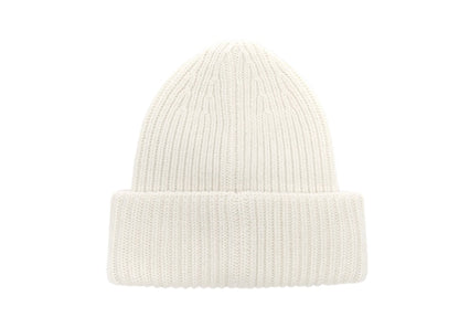 Moncler x Palm Angels Patched Ribbed Beanie FW21 White