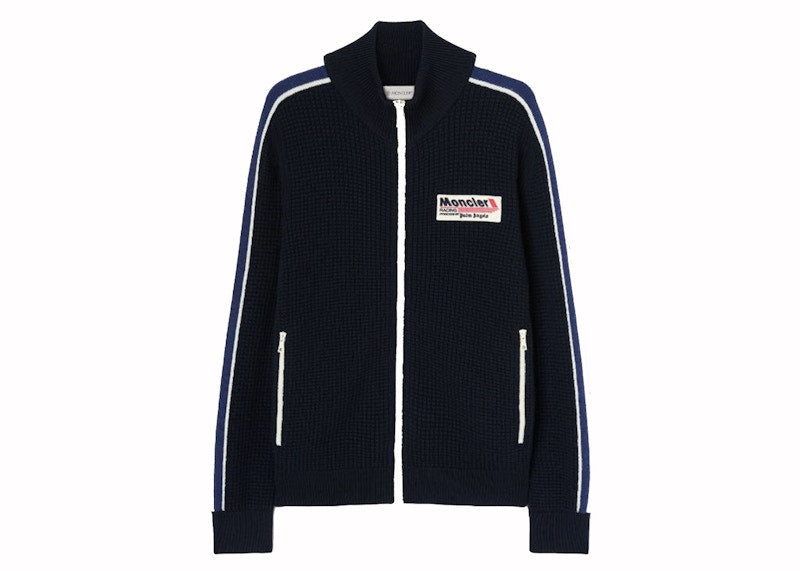 Moncler x Palm Angels Racing Cardigan Navy Blue/White