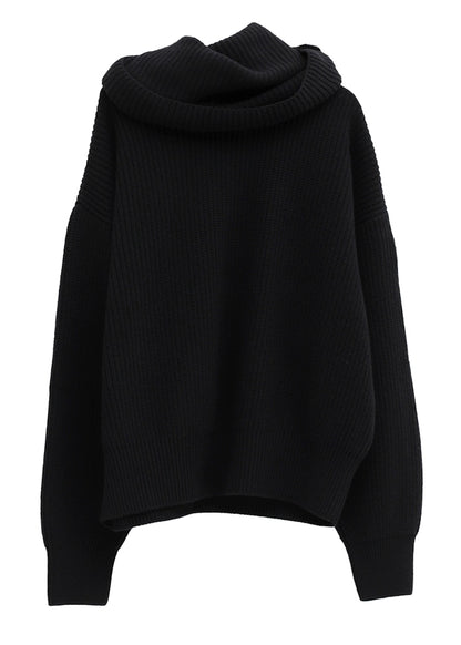 Moncler x Palm Angels T-Neck Knitted Sweatshirt Black