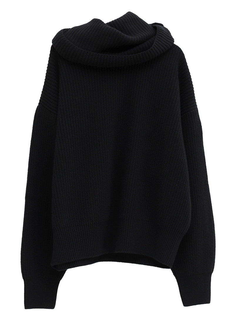 Moncler x Palm Angels T-Neck Knitted Sweatshirt Black