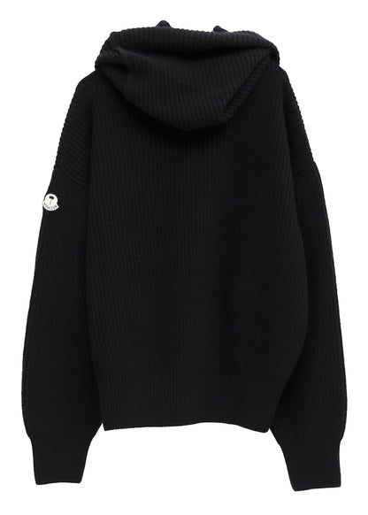 Moncler x Palm Angels T-Neck Knitted Sweatshirt Black