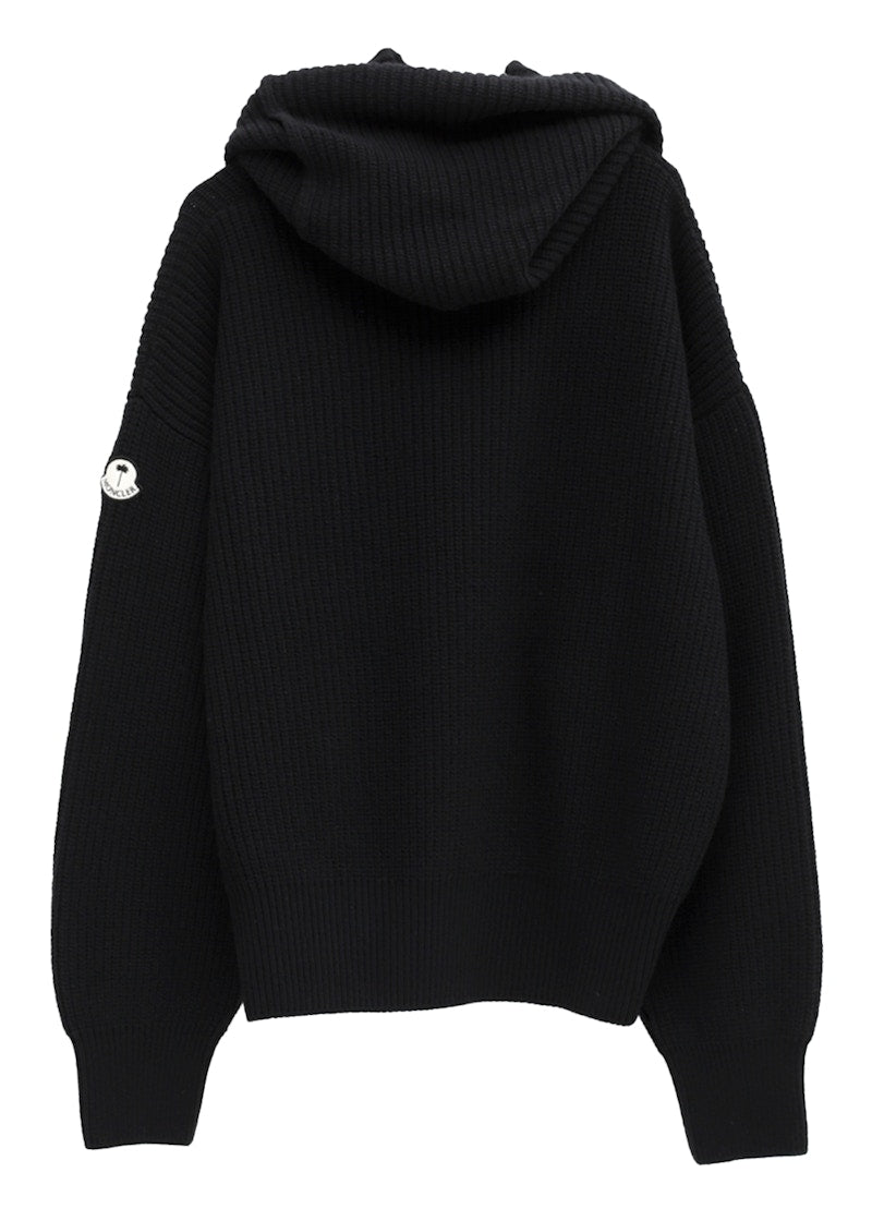 Moncler x Palm Angels T-Neck Knitted Sweatshirt Black