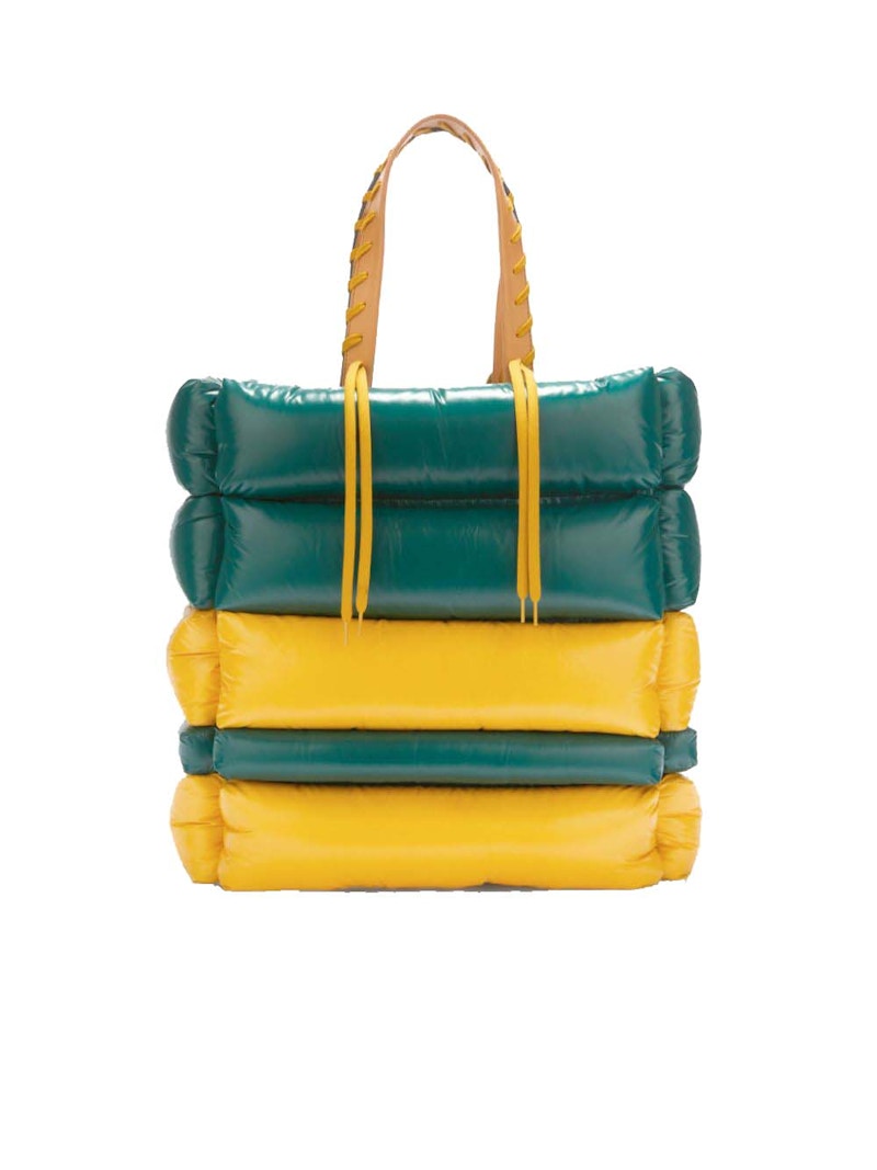 Moncler x Palm Angels Tote Bag Green/Yellow