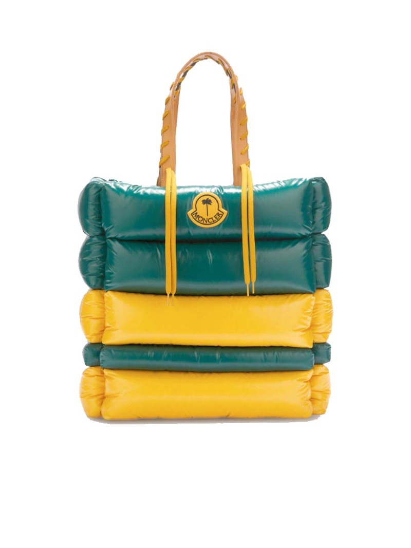 Moncler x Palm Angels Tote Bag Green/Yellow
