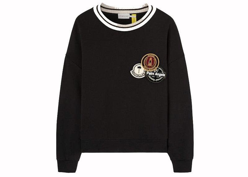 Moncler x Palm Angels Tri-Patch Sweatshirt Black/White