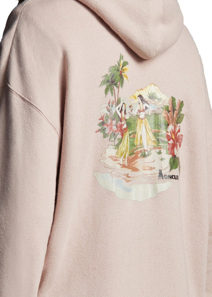 Moncler x Palm Angels Tropical Motif Hoodie Poppy Blue