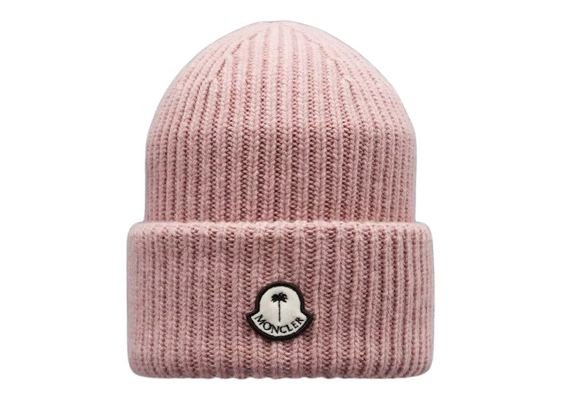 Moncler x Palm Angels Wool Beanie Antique Pink