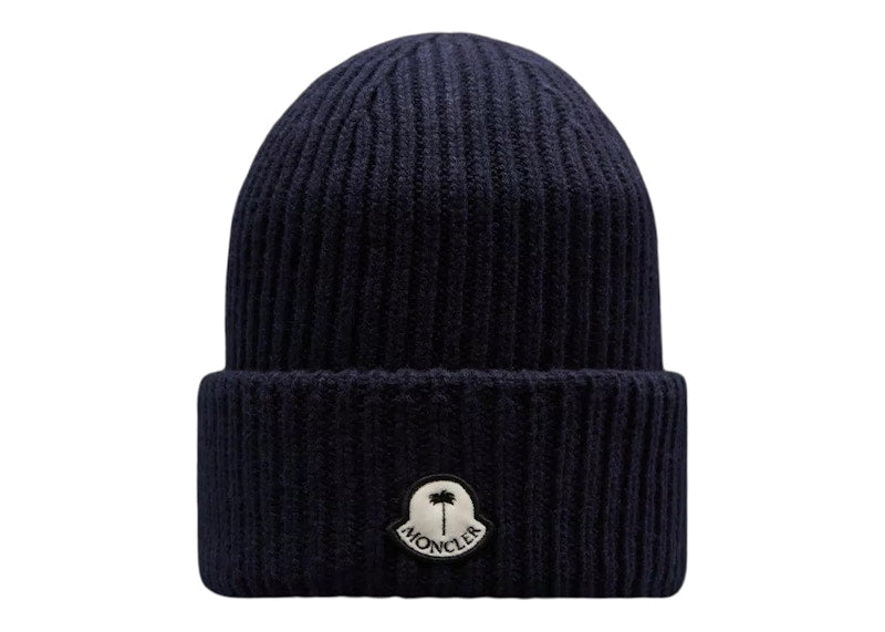Moncler x Palm Angels Wool Beanie Navy Blue