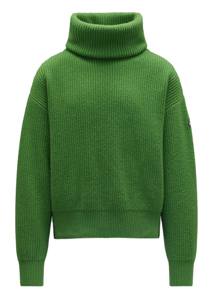 Moncler x Palm Angels Wool Polo Neck Jumper Grass Green