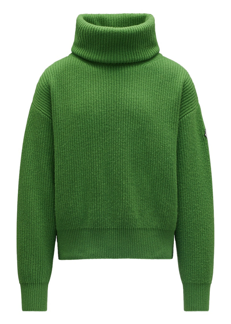 Moncler x Palm Angels Wool Polo Neck Jumper Grass Green