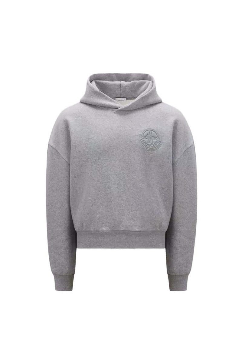 Moncler x Roc Nation by Jay-Z Logo Patch Hoodie Grey