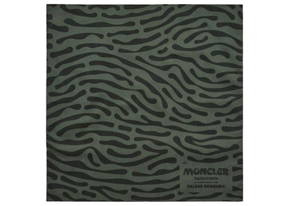 Moncler x Salehe Bembury Printed Cotton Scarf Dark Green
