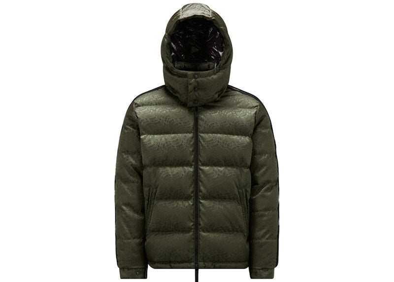 Moncler x adidas Originals Alpbach Short Down Jacket Dark Green