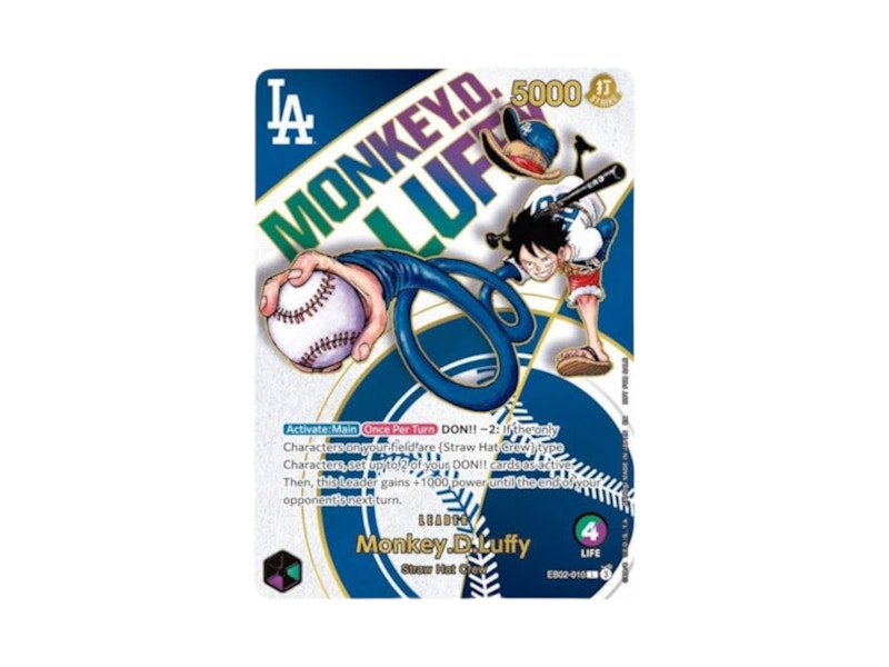 Monkey D. Luffy 2024 Topps LA Dodgers Leader Card Promo Event Pack Vol. 2 (EB02) EB02-010