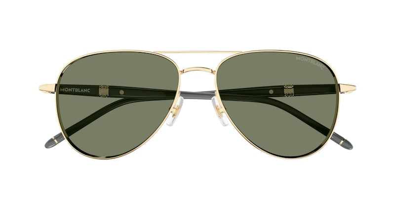 Mont Blanc Aviator Sunglasses Gold-Green (MB0345S-004)