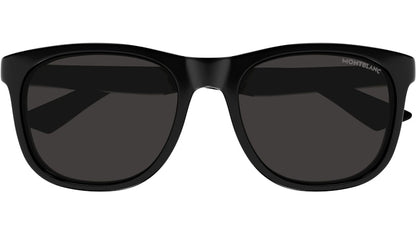 Mont Blanc Square Sunglasses Black Black Grey/-Grey (MB0400S-001)