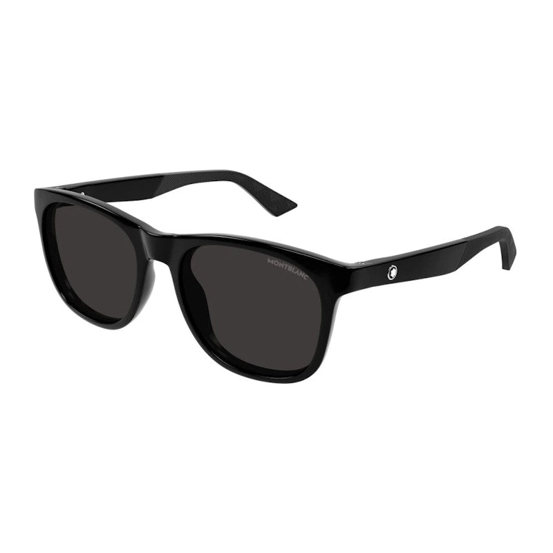 Mont Blanc Square Sunglasses Black Black Grey/-Grey (MB0400S-001)