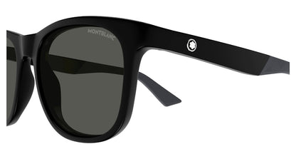 Mont Blanc Square Sunglasses Black Black Grey/-Grey (MB0400S-002)