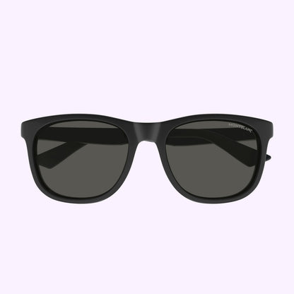 Mont Blanc Square Sunglasses Black Black Grey/-Grey (MB0400S-002)