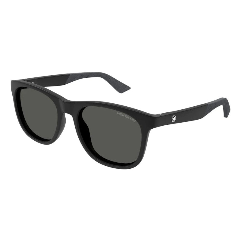 Mont Blanc Square Sunglasses Black Black Grey/-Grey (MB0400S-002)
