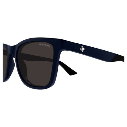 Mont Blanc Square Sunglasses Blue Blue Grey/-Grey (MB0399S-004)
