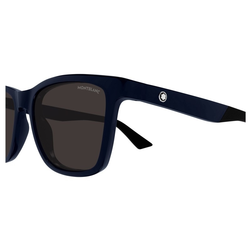 Mont Blanc Square Sunglasses Blue Blue Grey/-Grey (MB0399S-004)