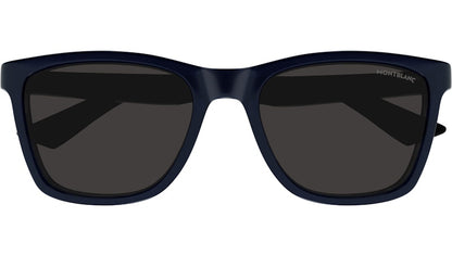 Mont Blanc Square Sunglasses Blue Blue Grey/-Grey (MB0399S-004)