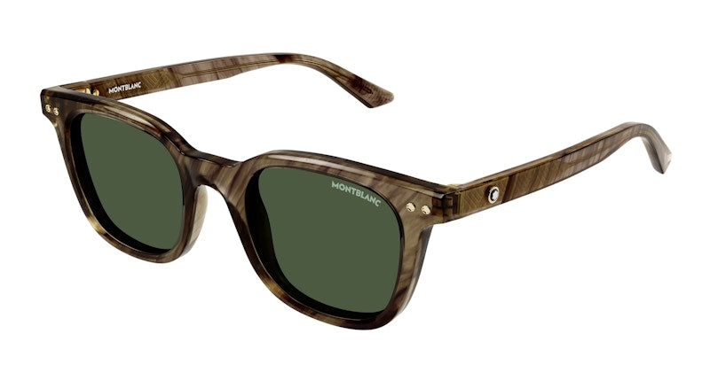 Mont Blanc Square Sunglasses Brown-Green (MB0320S-003)