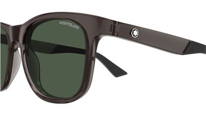 Mont Blanc Square Sunglasses Grey Grey Green/-Green (MB0400S-003)